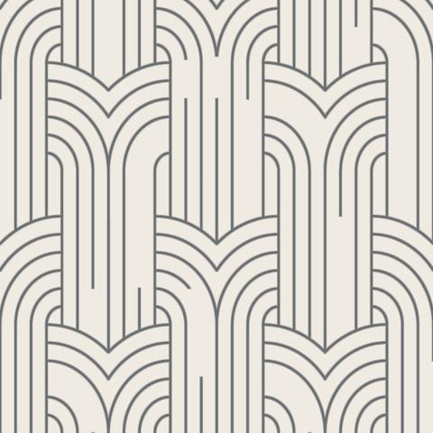 DecoratorsBest Arch Deco White & Silver Wallpaper