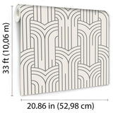 DecoratorsBest Arch Deco White & Silver Wallpaper