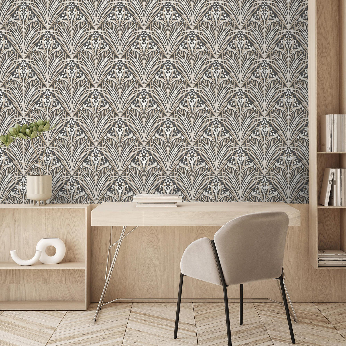 DecoratorsBest Victorian Bloom Black & Beige Wallpaper