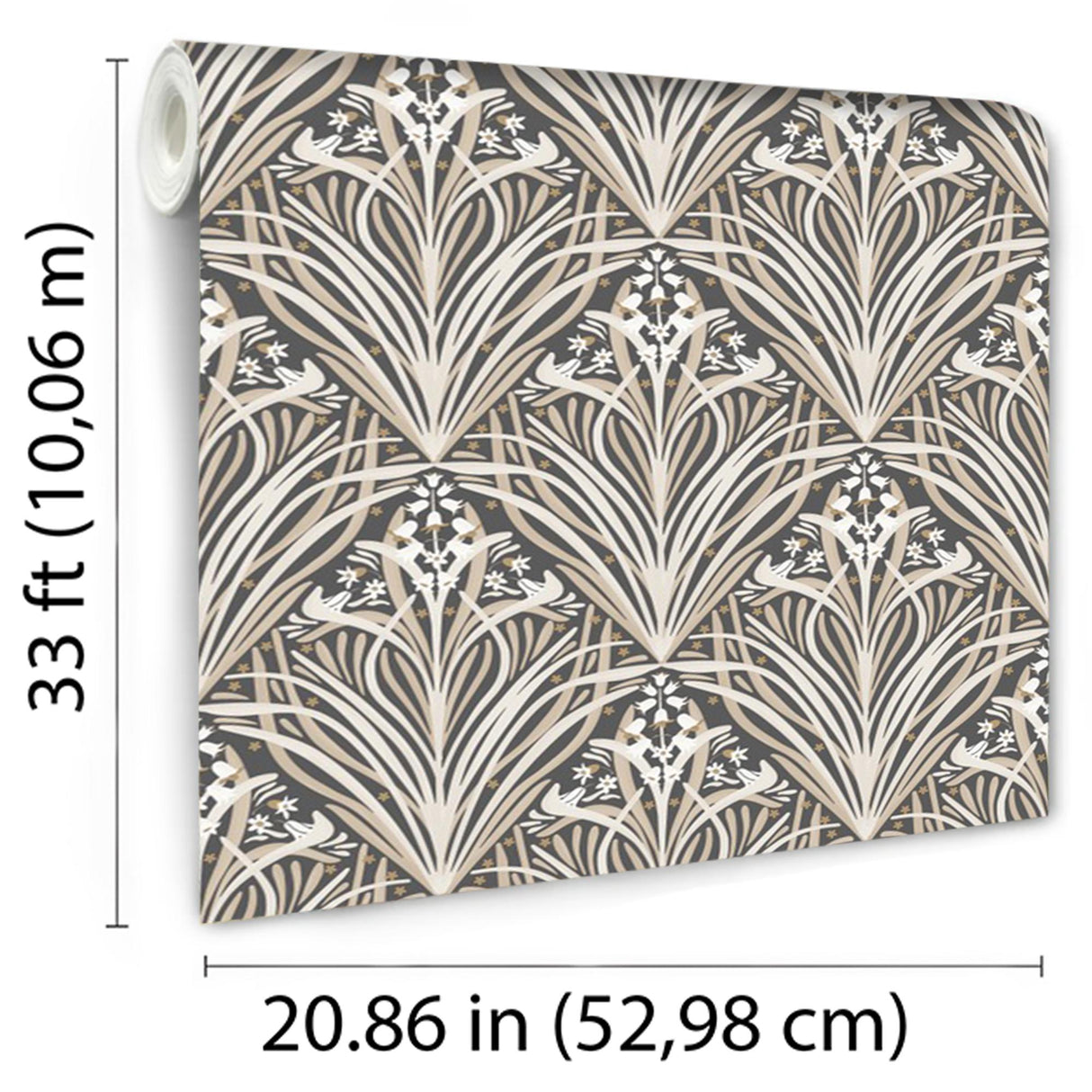 DecoratorsBest Victorian Bloom Black & Beige Wallpaper