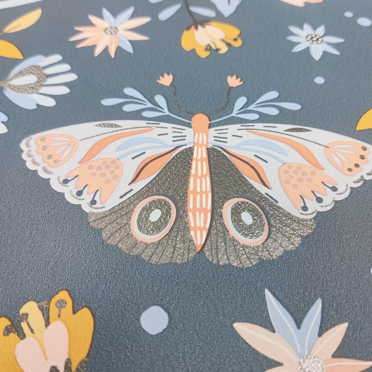 DecoratorsBest Whimsical Meadow Blue Wallpaper