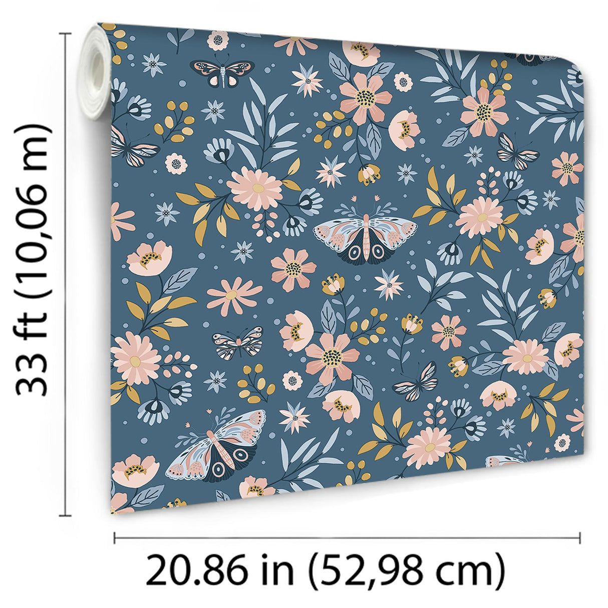 DecoratorsBest Whimsical Meadow Blue Wallpaper