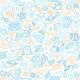 DecoratorsBest Doodle Blue Wallpaper