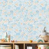 DecoratorsBest Doodle Blue Wallpaper