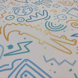 DecoratorsBest Doodle Blue Wallpaper