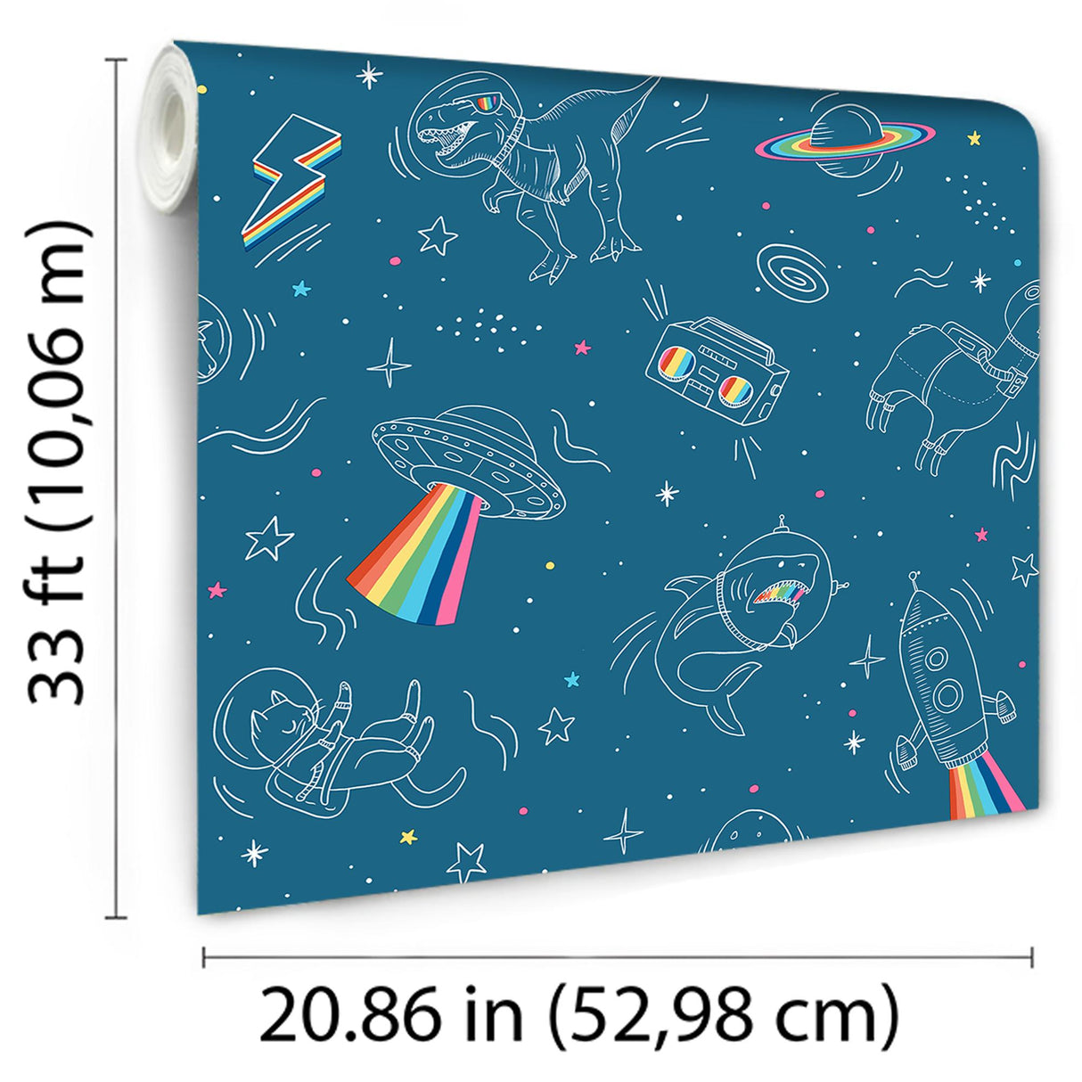 DecoratorsBest Space Adventures Blue Wallpaper