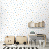 DecoratorsBest Polka Dot Party Blue Wallpaper