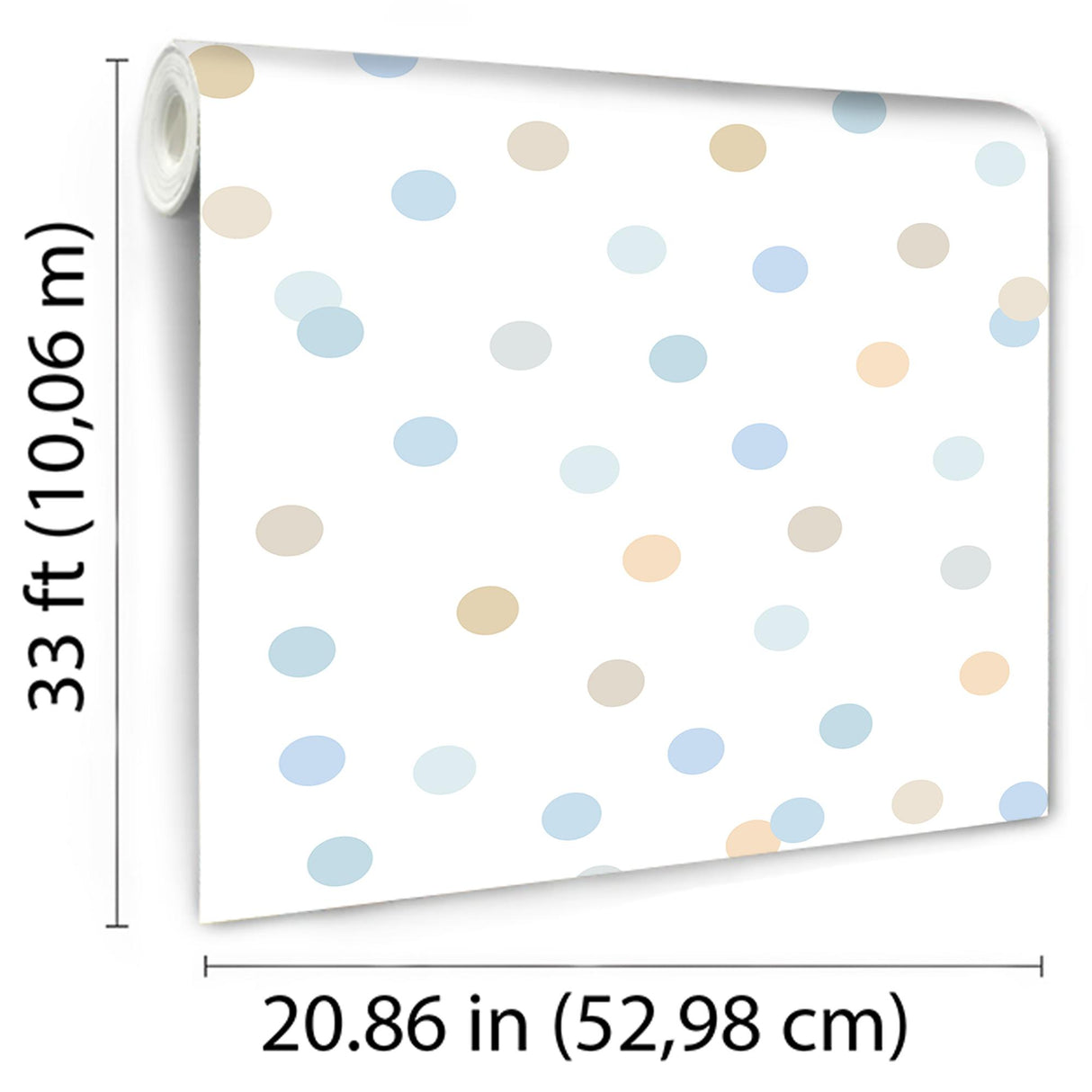 DecoratorsBest Polka Dot Party Blue Wallpaper