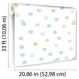 DecoratorsBest Polka Dot Party Blue Wallpaper