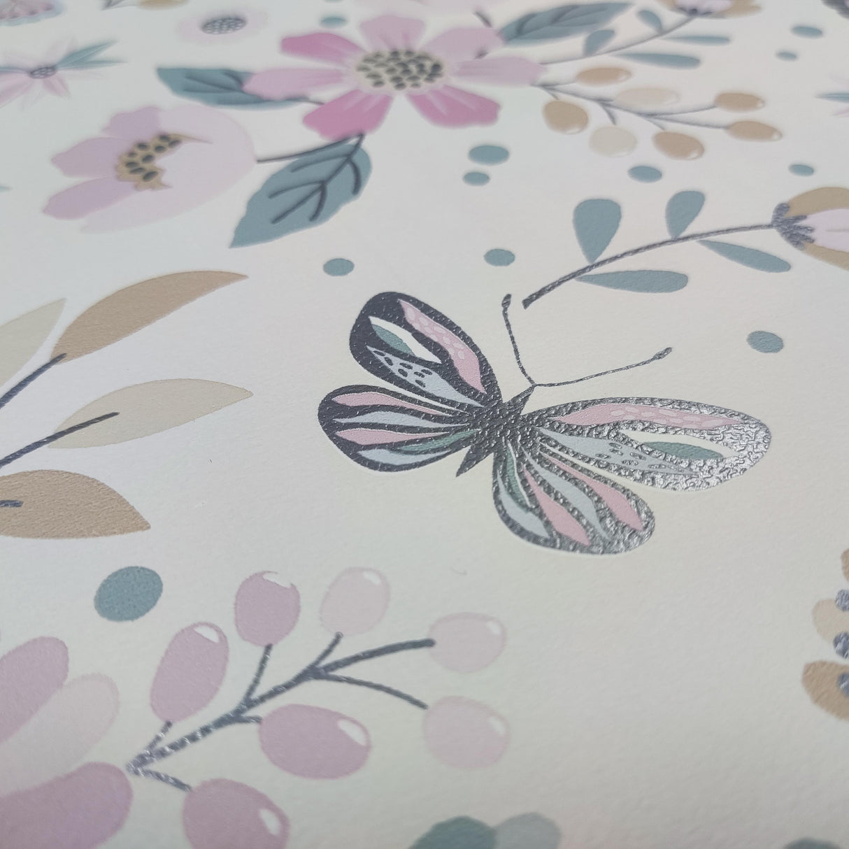 DecoratorsBest Whimsical Meadow Pink Wallpaper