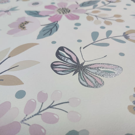 DecoratorsBest Whimsical Meadow Pink Wallpaper