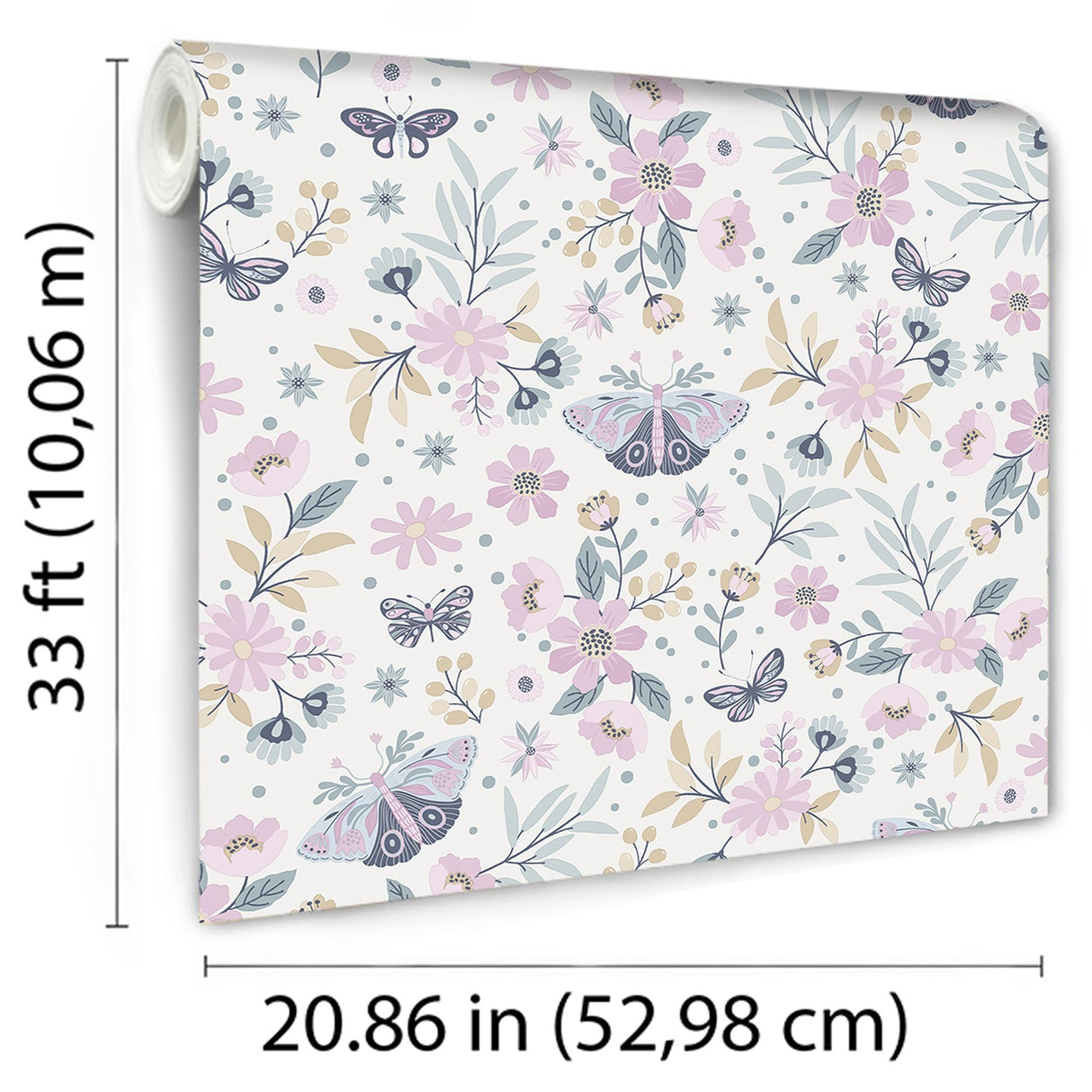 DecoratorsBest Whimsical Meadow Pink Wallpaper