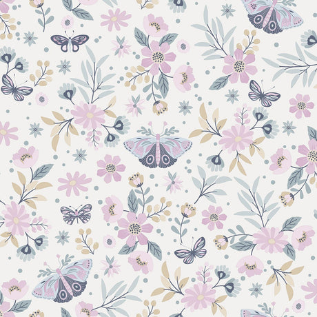 DecoratorsBest Whimsical Meadow Pink Wallpaper
