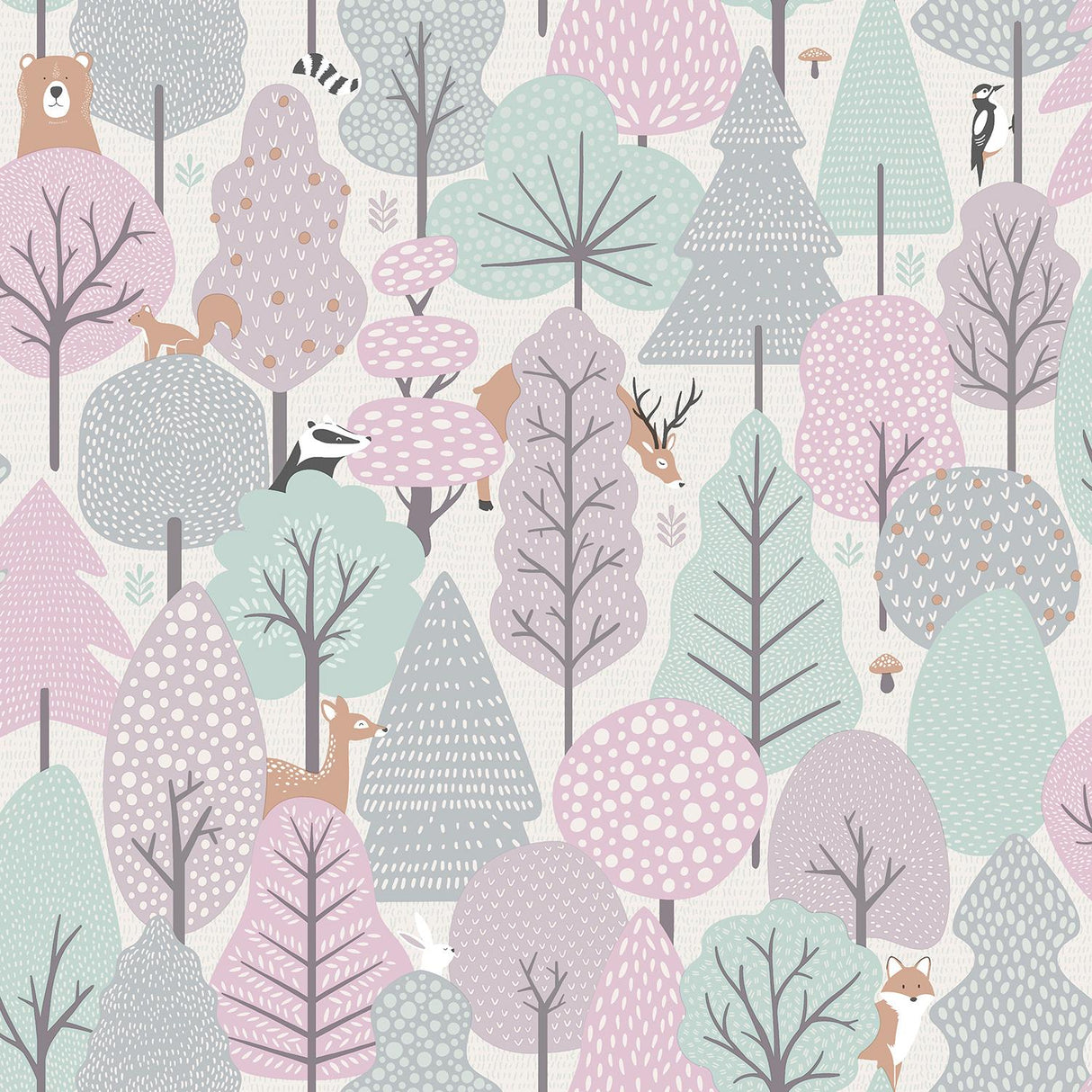 DecoratorsBest Enchanted Forest Pink Wallpaper
