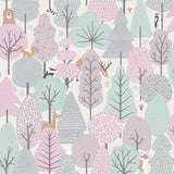 DecoratorsBest Enchanted Forest Pink Wallpaper