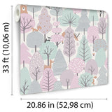 DecoratorsBest Enchanted Forest Pink Wallpaper