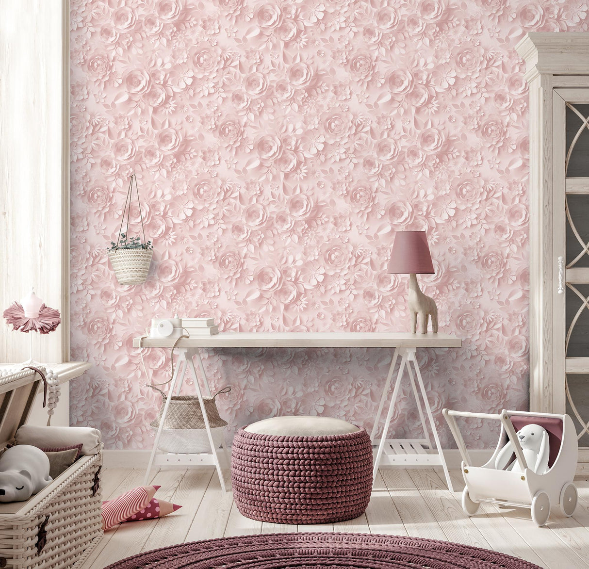 DecoratorsBest Paper Flowers Pink Wallpaper