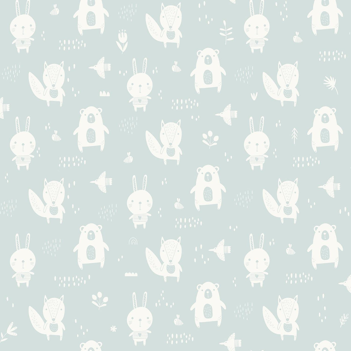 DecoratorsBest Woodland Pals Green Wallpaper