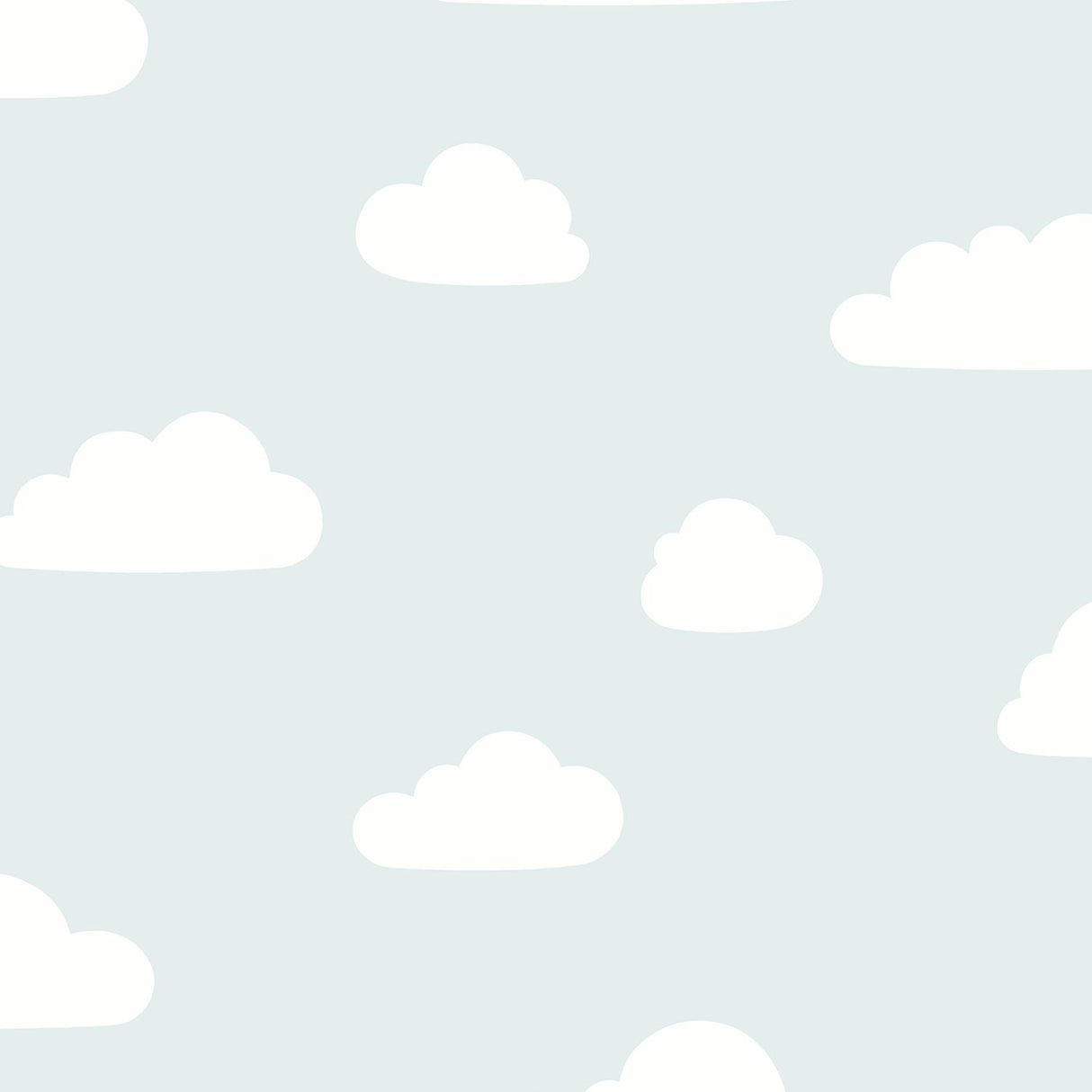 DecoratorsBest Clouds Aqua Pastel Wallpaper