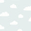 DecoratorsBest Clouds Aqua Pastel Wallpaper