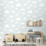 DecoratorsBest Clouds Aqua Pastel Wallpaper