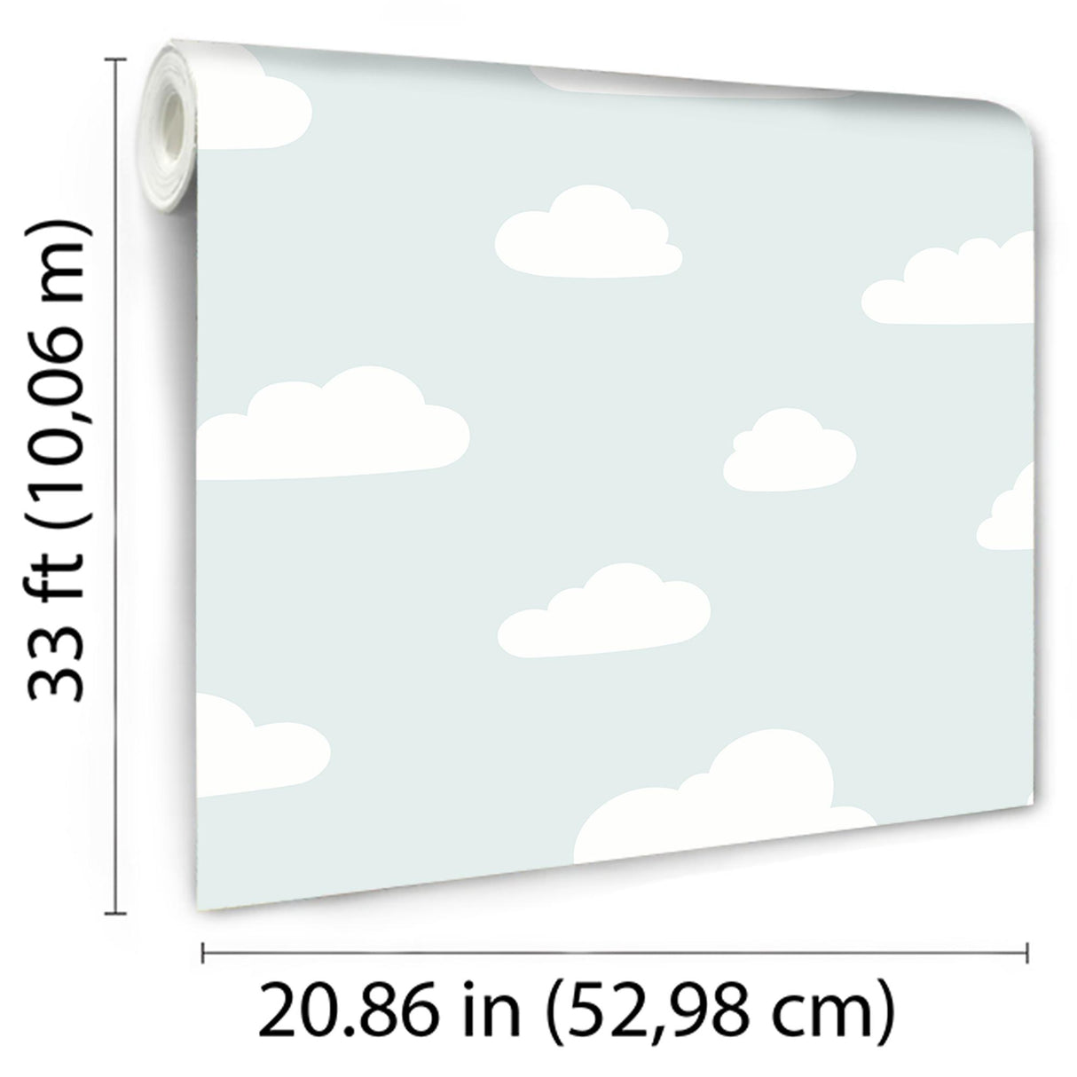 DecoratorsBest Clouds Aqua Pastel Wallpaper
