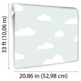 DecoratorsBest Clouds Aqua Pastel Wallpaper
