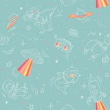 DecoratorsBest Space Adventures Aqua Wallpaper