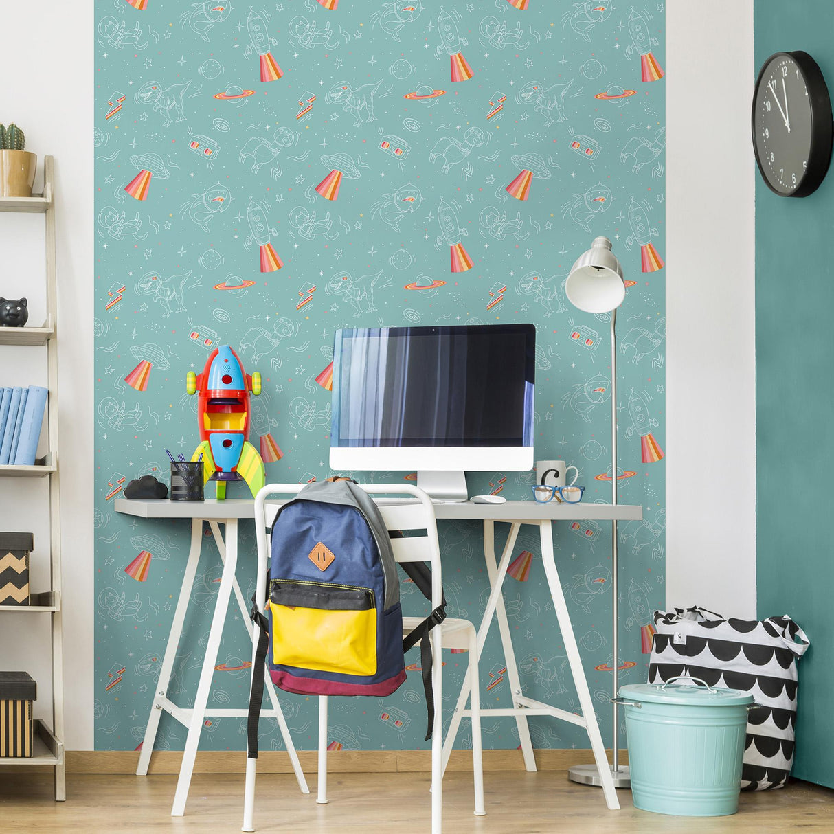 DecoratorsBest Space Adventures Aqua Wallpaper