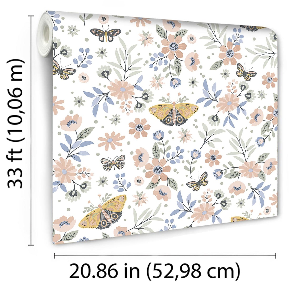 DecoratorsBest Whimsical Meadow Orange Wallpaper