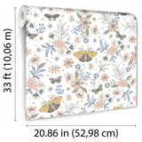 DecoratorsBest Whimsical Meadow Orange Wallpaper