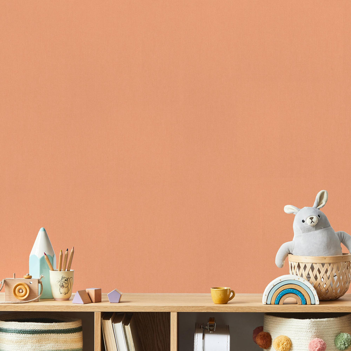 DecoratorsBest Fine Linen Orange Wallpaper