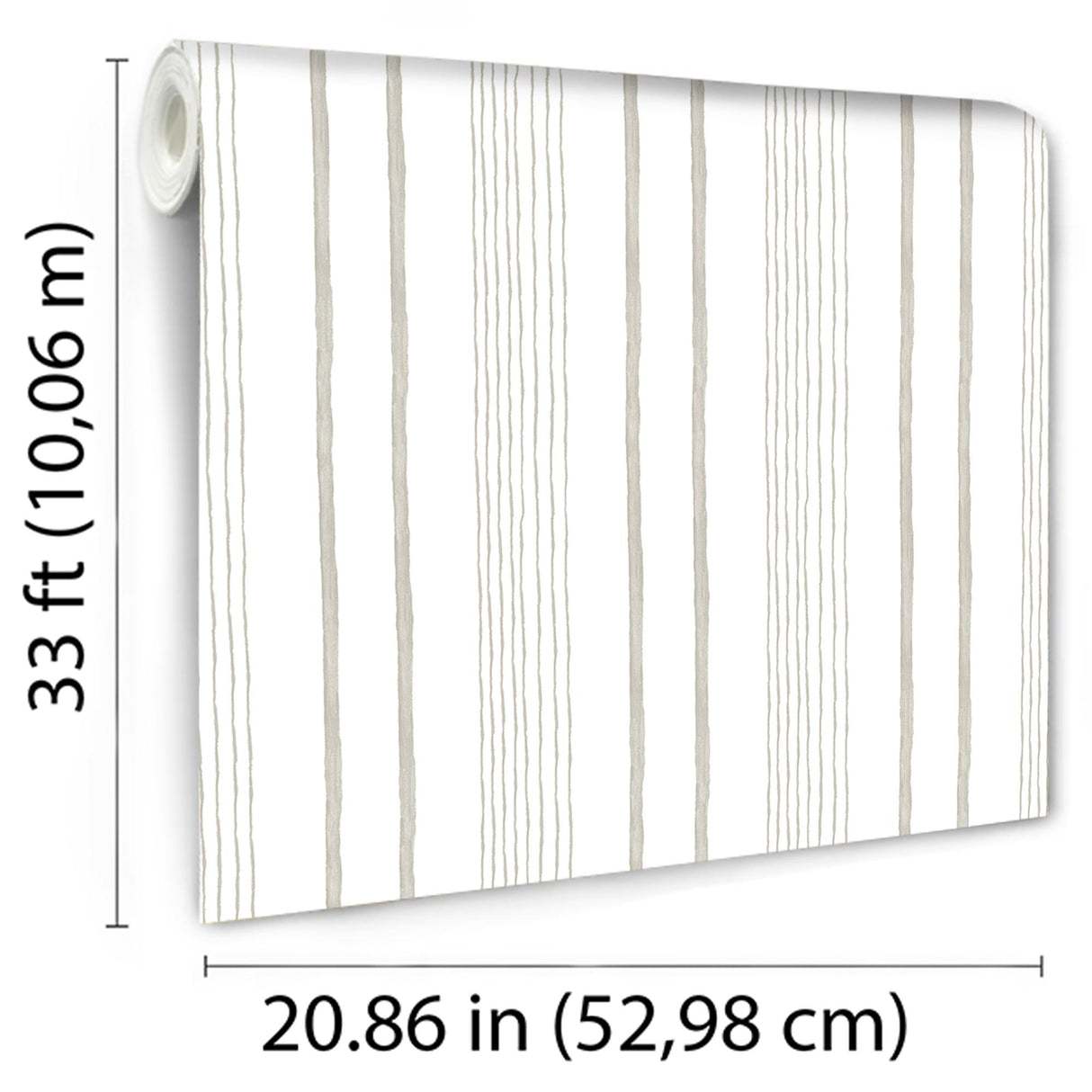 DecoratorsBest Hand Drawn Stripe Beige Wallpaper