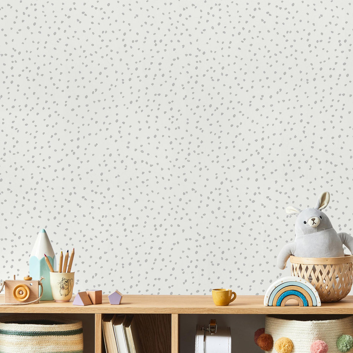 DecoratorsBest Hand Drawn Confetti Dots Gray Wallpaper