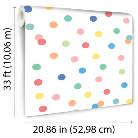 DecoratorsBest Polka Dot Party Multicolor Wallpaper