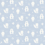DecoratorsBest Woodland Pals Blue Wallpaper