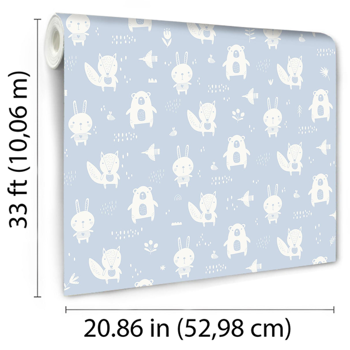 DecoratorsBest Woodland Pals Blue Wallpaper