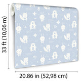 DecoratorsBest Woodland Pals Blue Wallpaper