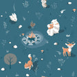 DecoratorsBest Woodland Friends Blue Wallpaper