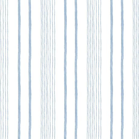 DecoratorsBest Hand Drawn Stripe Blue Wallpaper