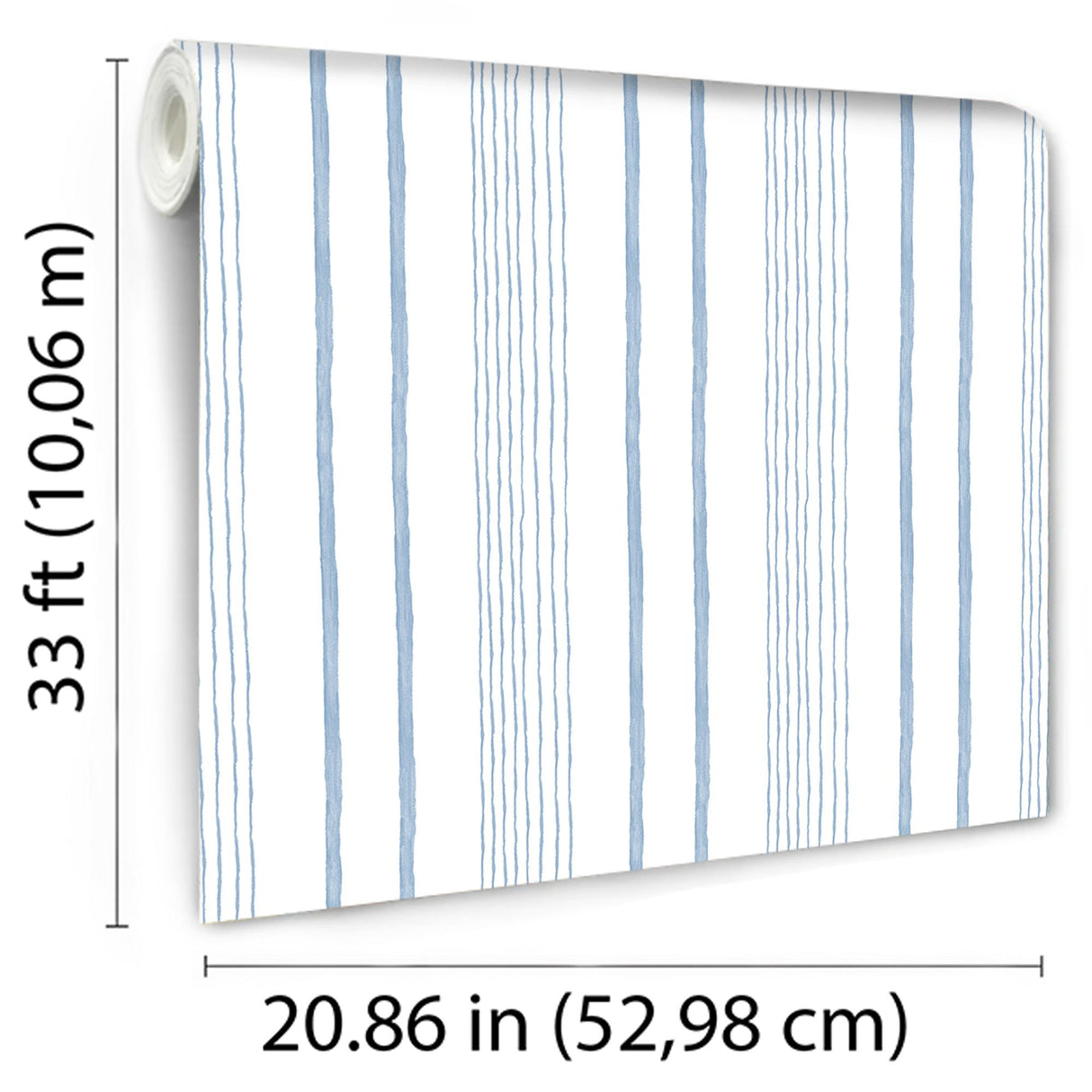 DecoratorsBest Hand Drawn Stripe Blue Wallpaper