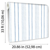 DecoratorsBest Hand Drawn Stripe Blue Wallpaper