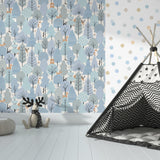 DecoratorsBest Enchanted Forest Sky Blue Wallpaper