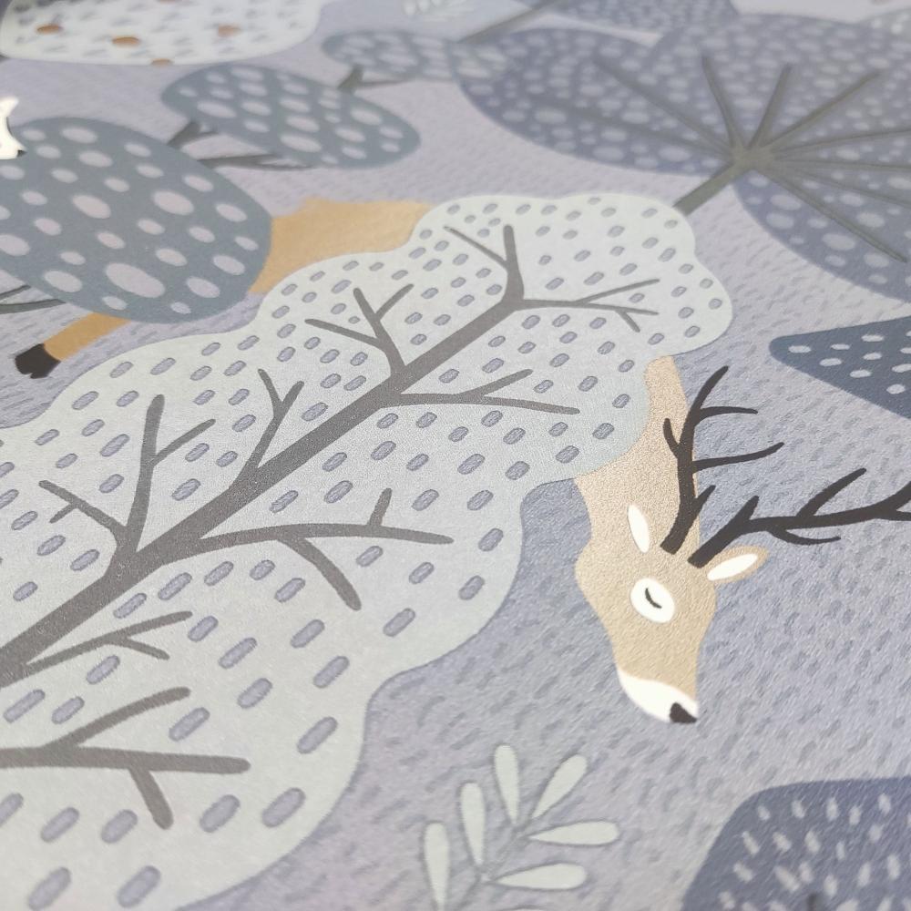 DecoratorsBest Enchanted Forest Sky Blue Wallpaper