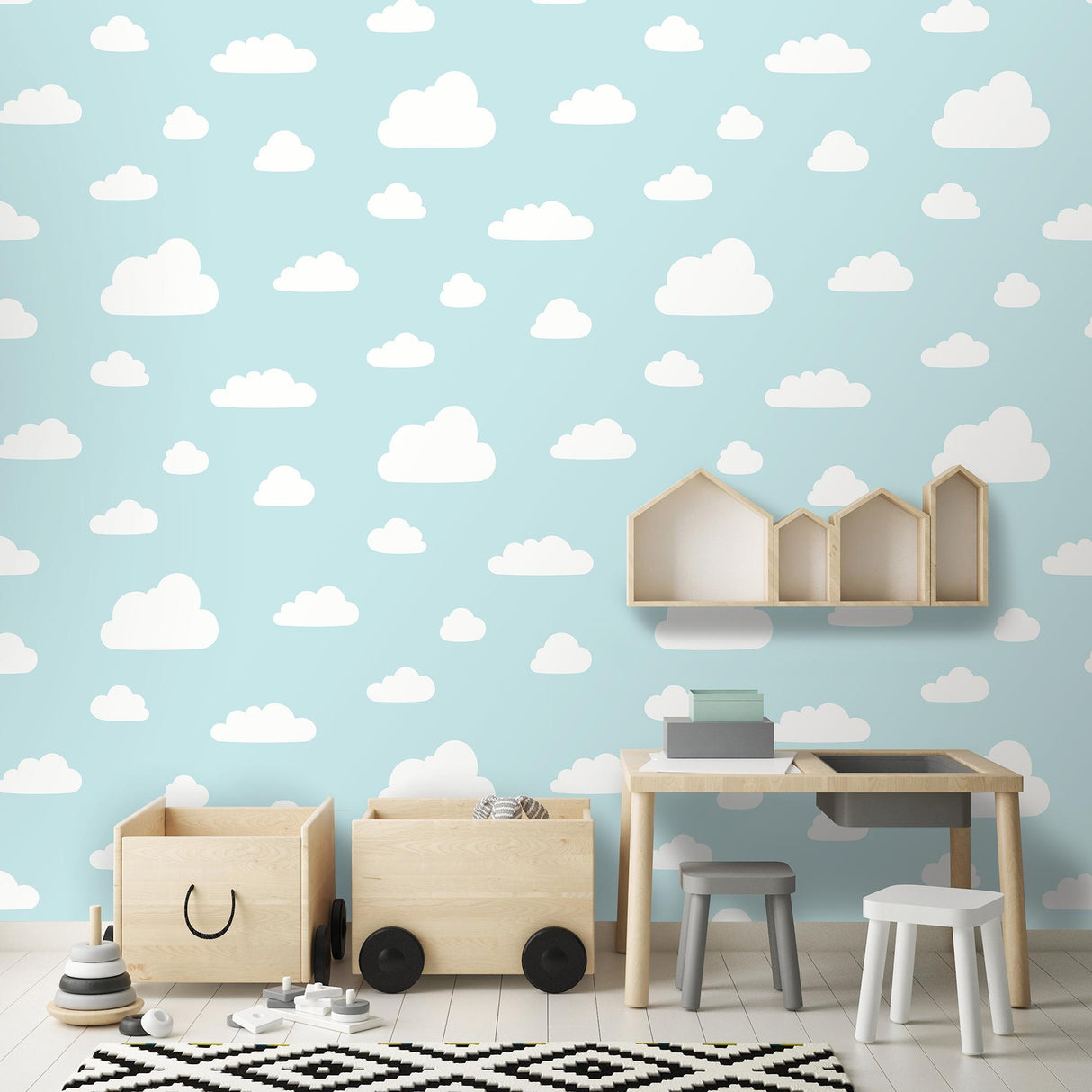 DecoratorsBest Clouds Aqua Wallpaper