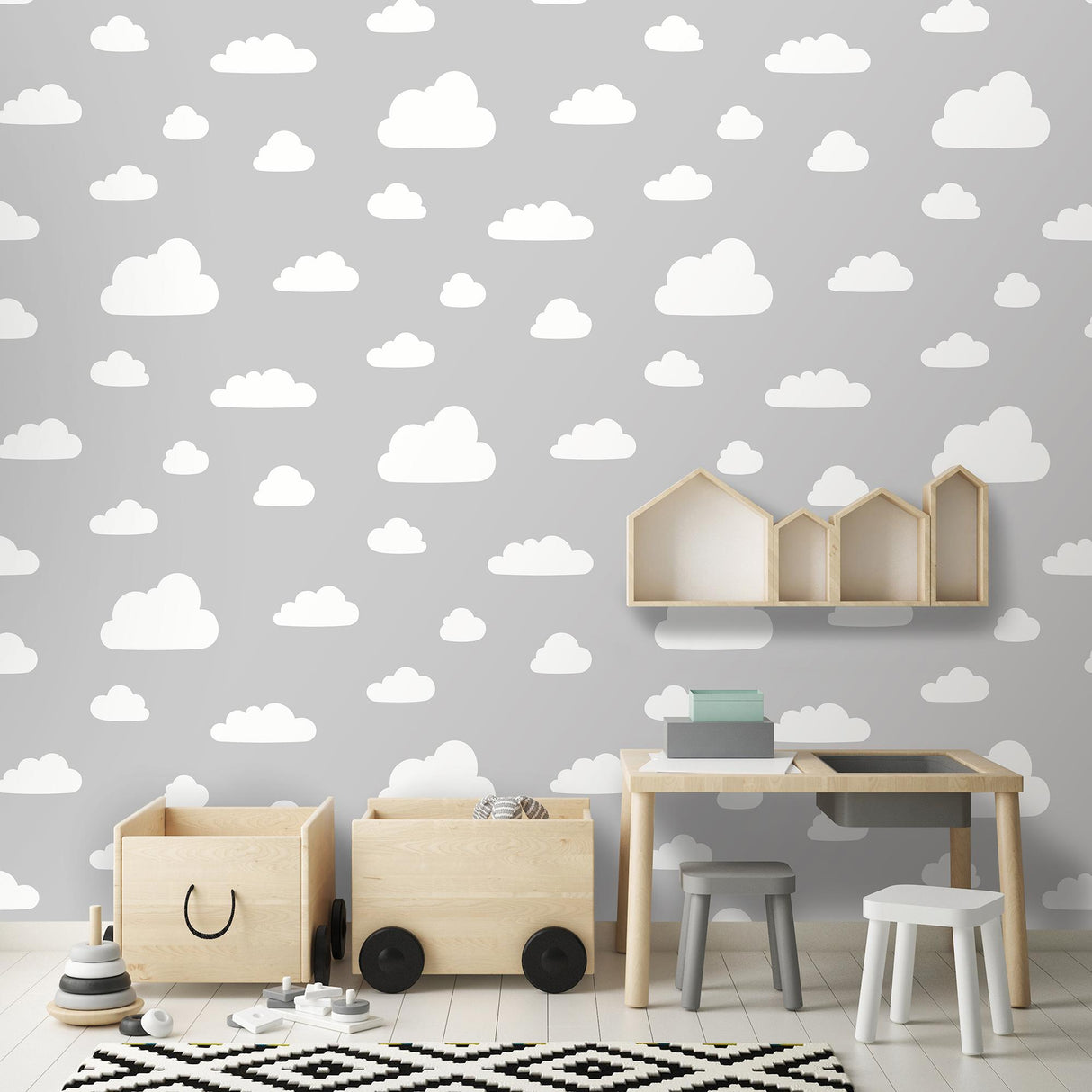 DecoratorsBest Clouds Grey Wallpaper