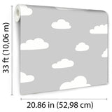 DecoratorsBest Clouds Grey Wallpaper