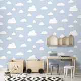 DecoratorsBest Clouds Greyish Blue Wallpaper