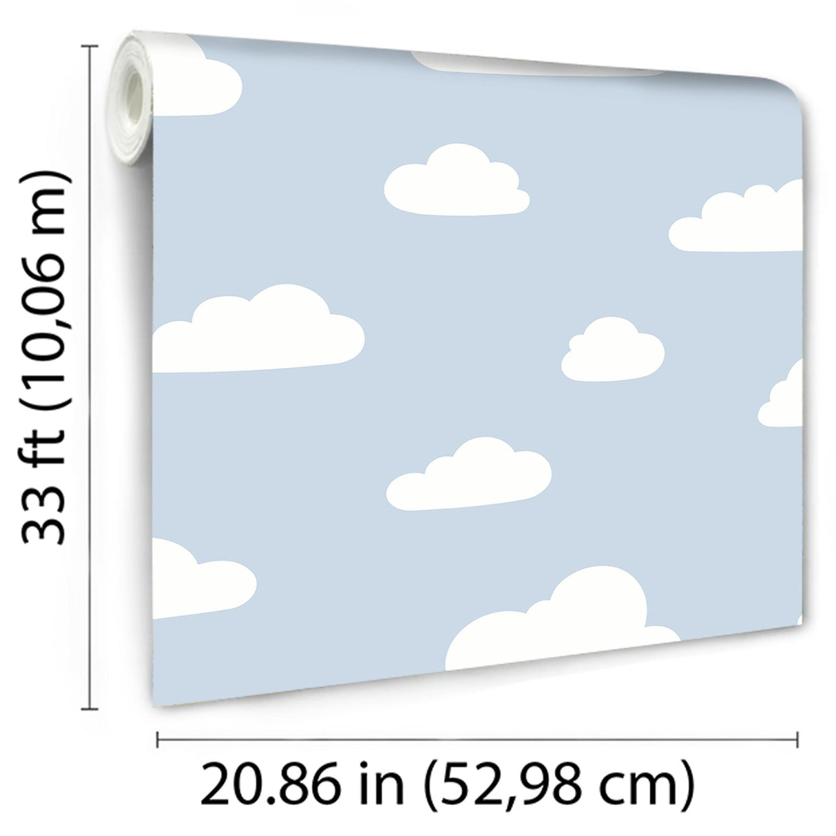 DecoratorsBest Clouds Greyish Blue Wallpaper