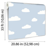 DecoratorsBest Clouds Greyish Blue Wallpaper